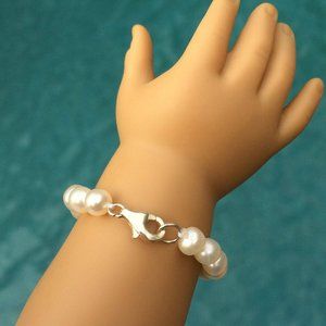 Pearl Bracelet Baby, Infant gift, Genuine Real Pearls Sterling Silver Clasp